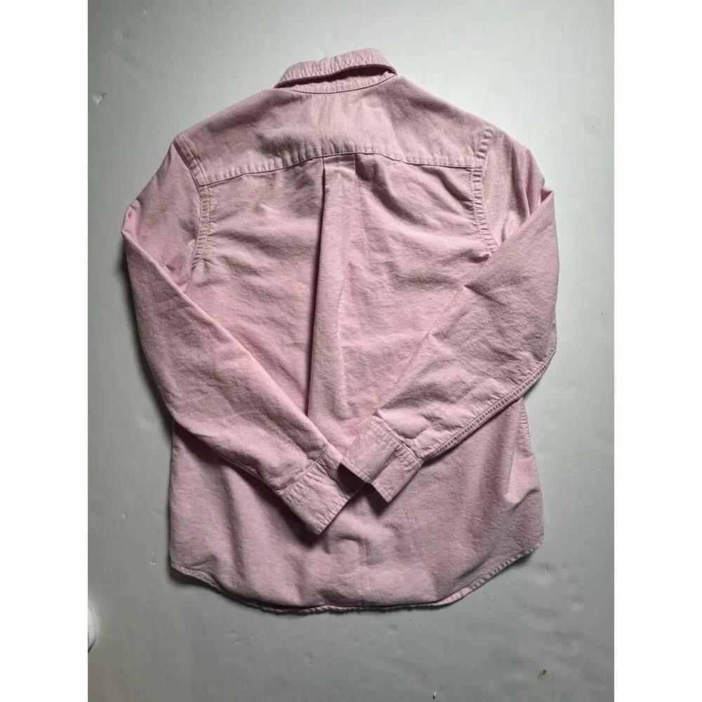 Ralph Lauren Boys M 10-12 Pink Oxford Button Down Shirt Pony Logo Cotton